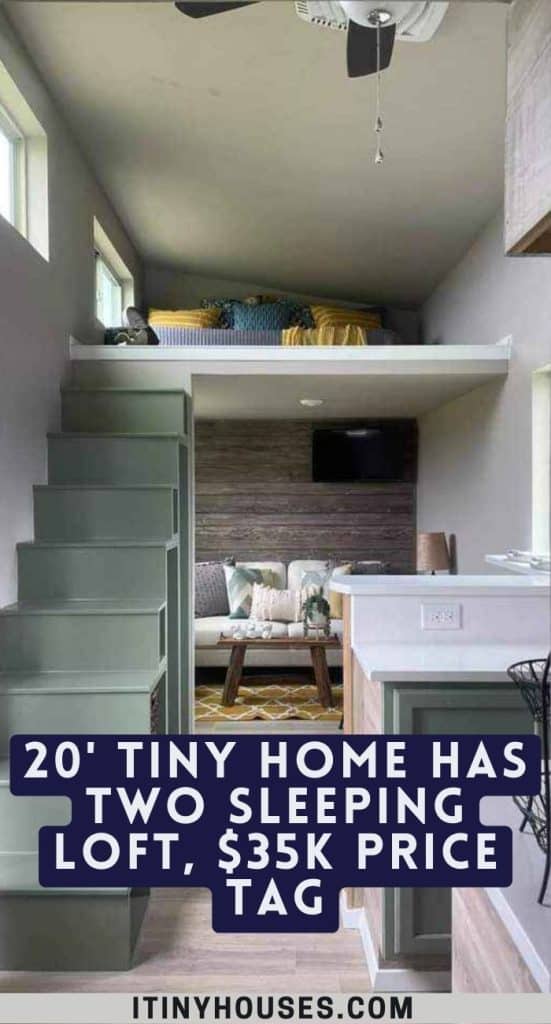 20' Tiny Home Has Two Sleeping Loft, $35k Price Tag PIN (1)