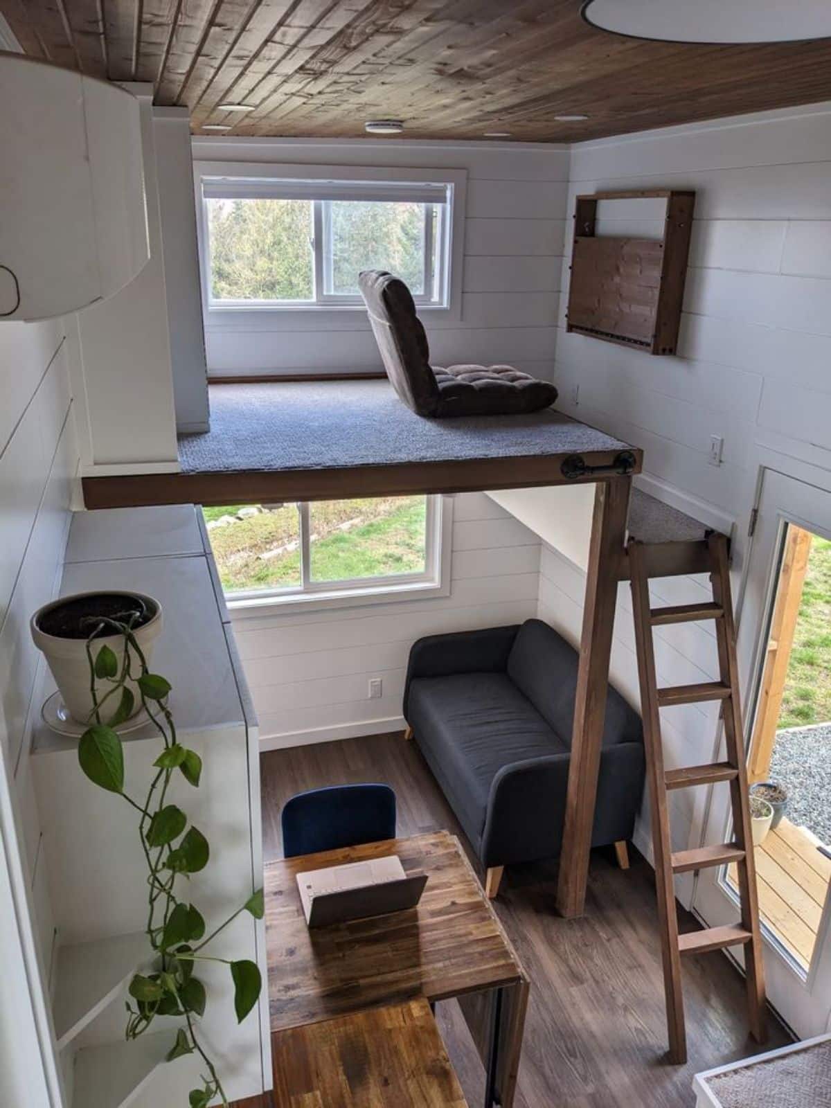 smaller loft is above the living area can be an additional living cum sleeping cum work space