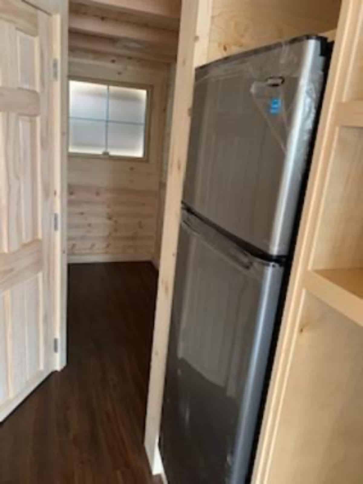 double door refrigerator in kitchen