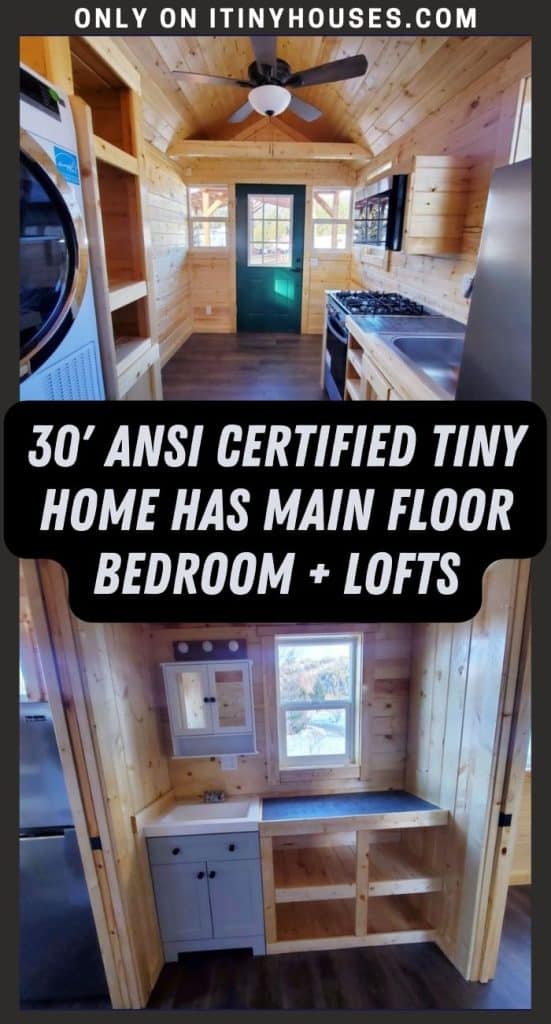 30' ANSI Certified Tiny Home Has Main Floor Bedroom + Lofts PIN (2)