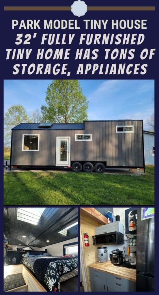 32' Fully Furnished Tiny Home Has Tons of Storage, Appliances PIN (2)