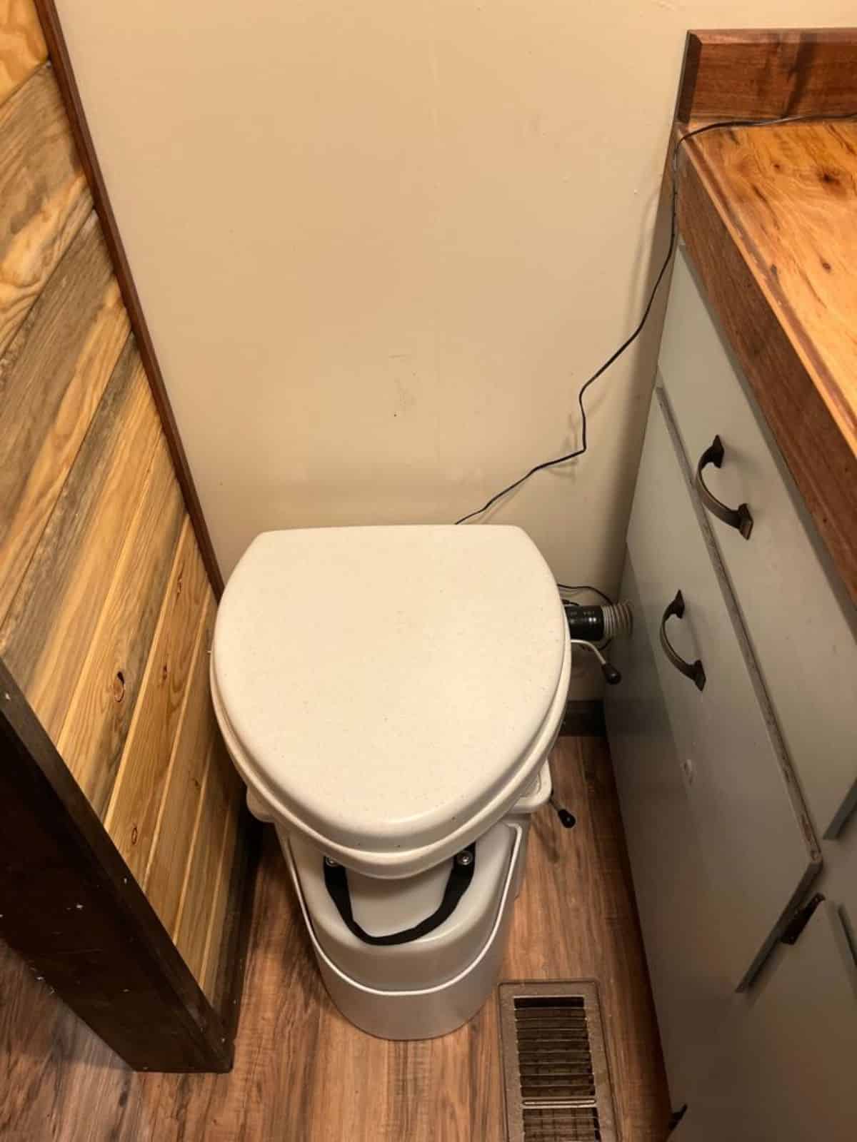 composting toilet in bathroom