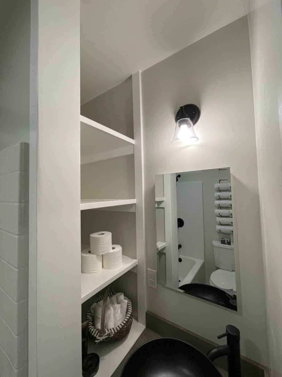 all standard fitting sin the bathroom of custom container home