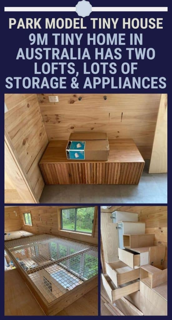 9m Tiny Home in Australia Has Two Lofts, Lots of Storage & Appliances PIN (3)