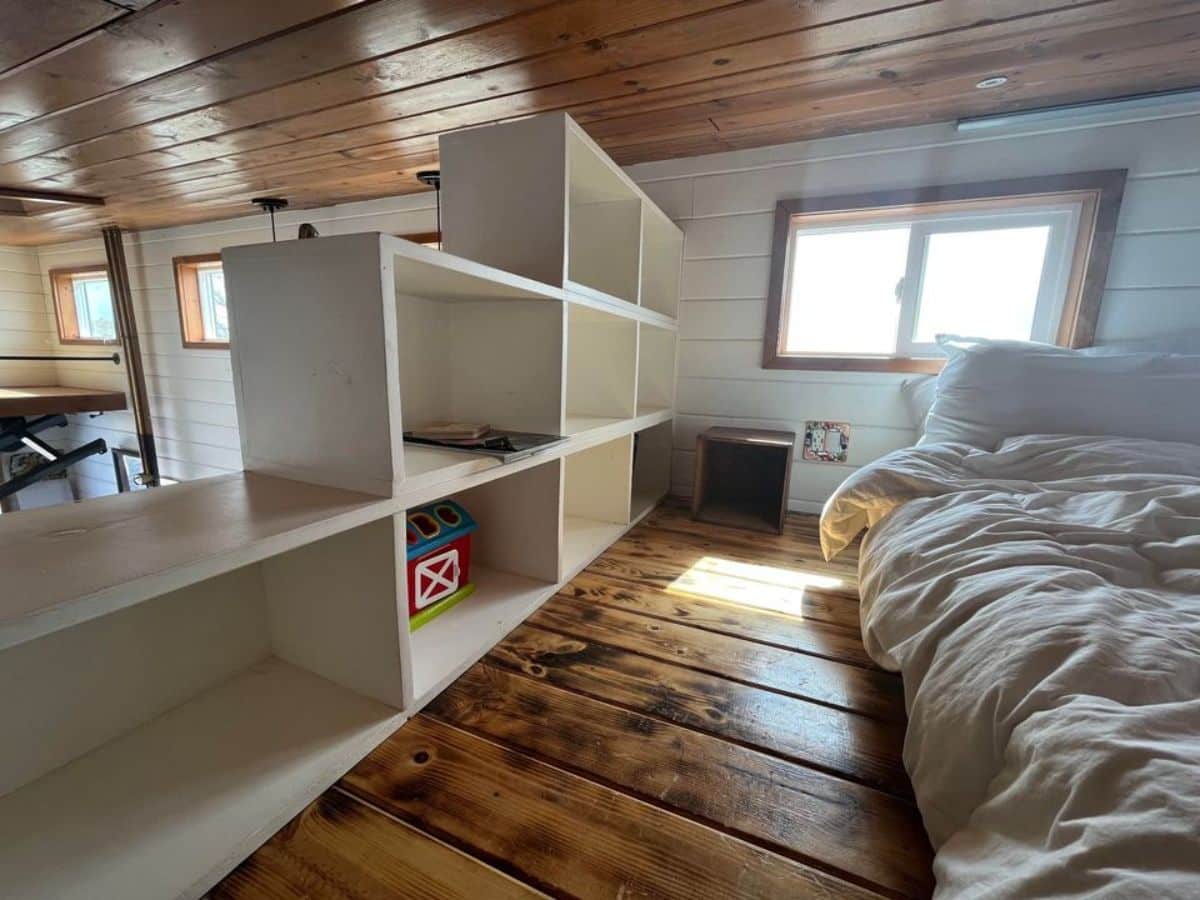 storage cubical in the loft bedroom