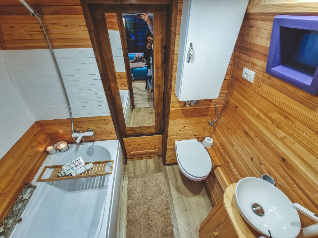 Joy Tiny House Bathroom - Authentic Design, built in Romania, Europe