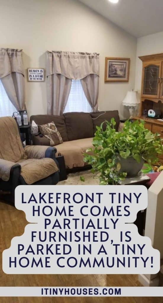 Lakefront Tiny Home Comes Partially Furnished, Is Parked in a Tiny Home Community! PIN (3)