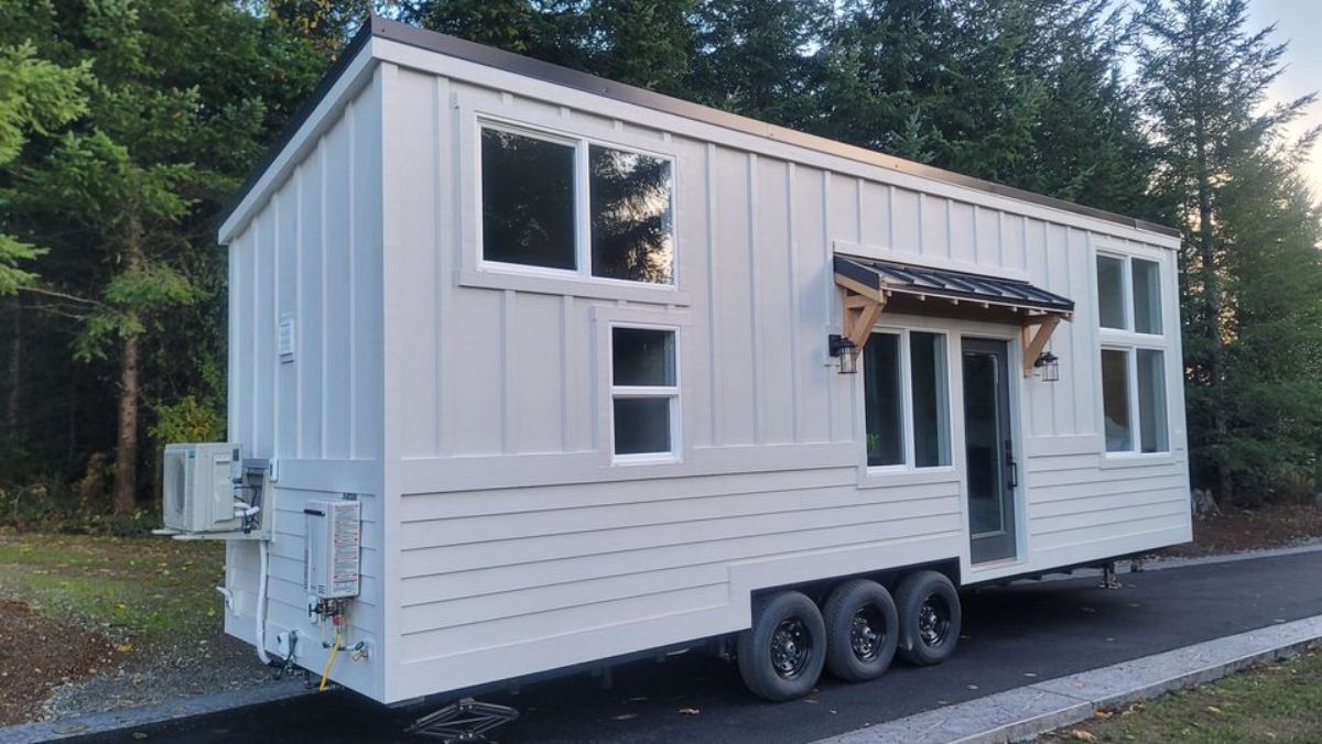 custom built tiny home on wheels for a Splurger