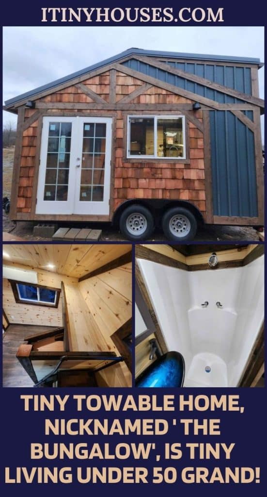 Tiny Towable Home, Nicknamed ' The Bungalow', Is Tiny Living Under 50 Grand! PIN (2)