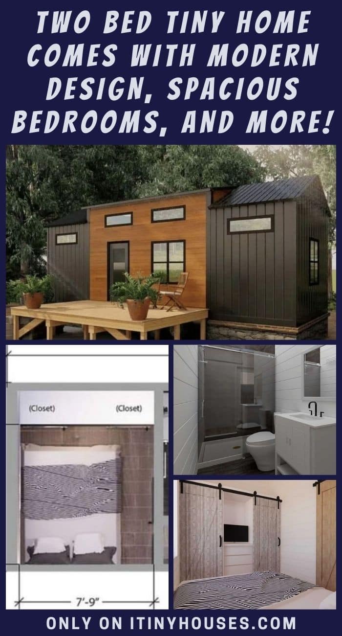 Two Bed Tiny Home Comes With Modern Design, Spacious Bedrooms, And More ...