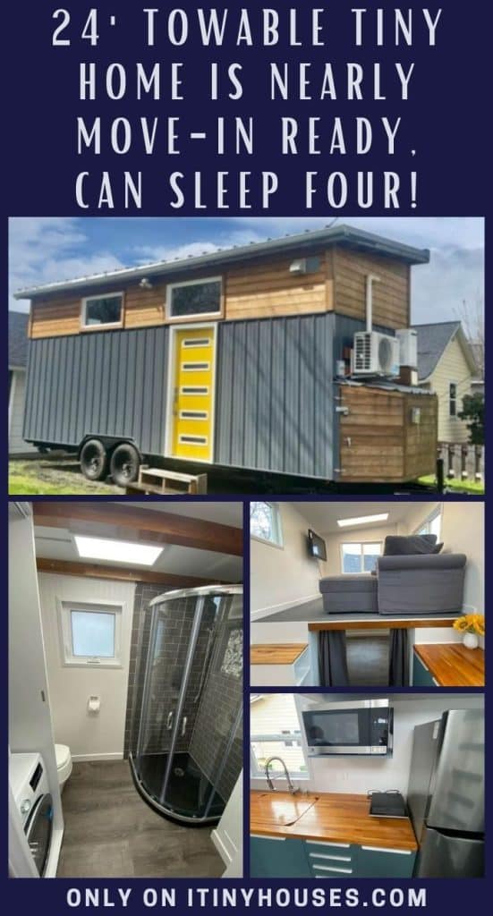 24' Towable Tiny Home Is Nearly Move-in Ready, Can Sleep Four! PIN (2)