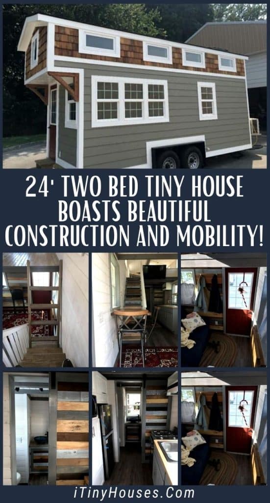 24' Two Bed Tiny House Boasts Beautiful Construction and Mobility! PIN (1)
