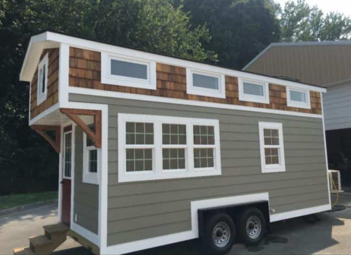 stunning exterior of 24' two bed tiny house