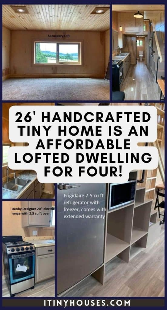 26' Handcrafted Tiny Home Is an Affordable Lofted Dwelling for Four! PIN (3)