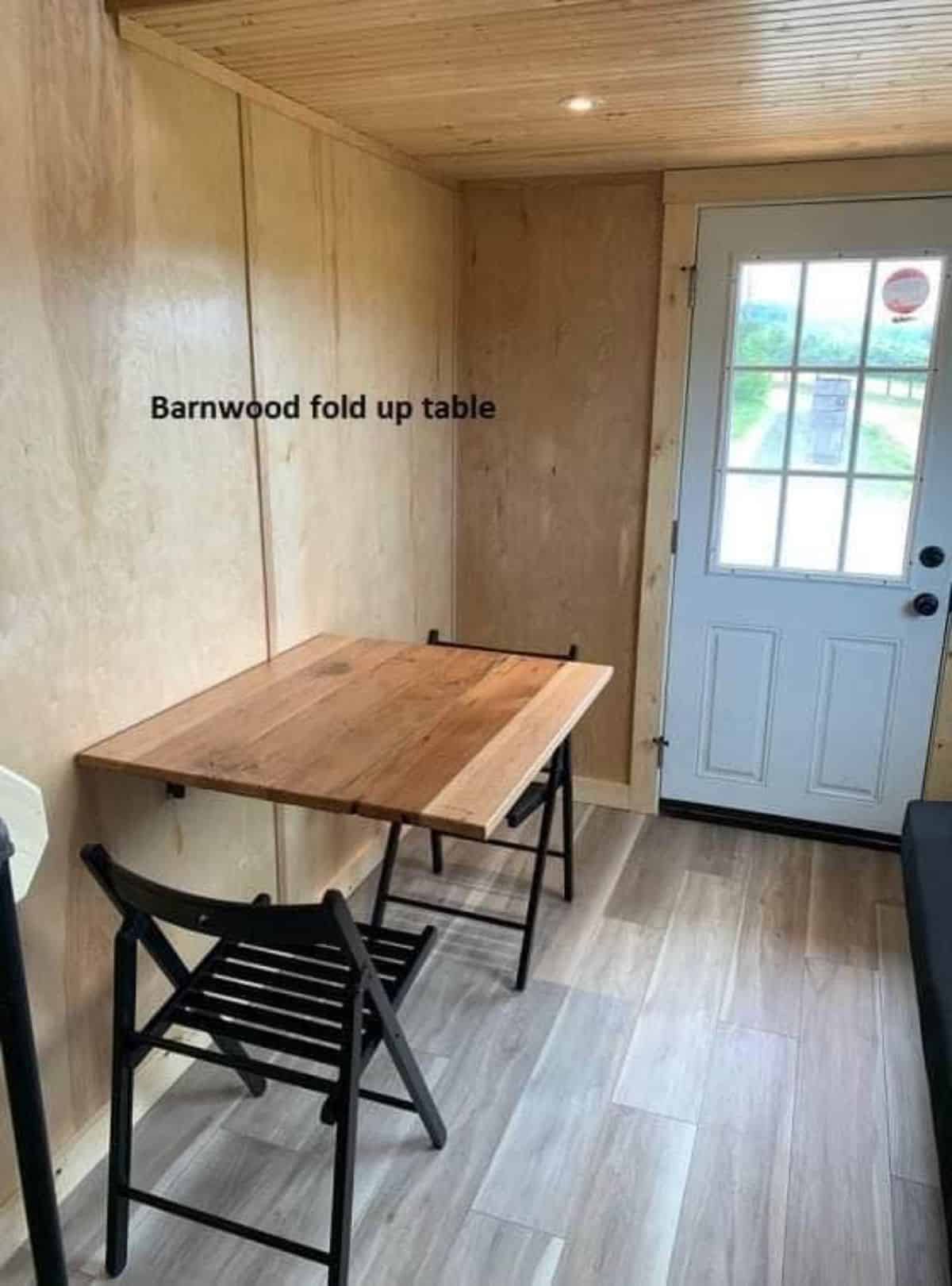 living cum dinning area of handcrafted tiny home