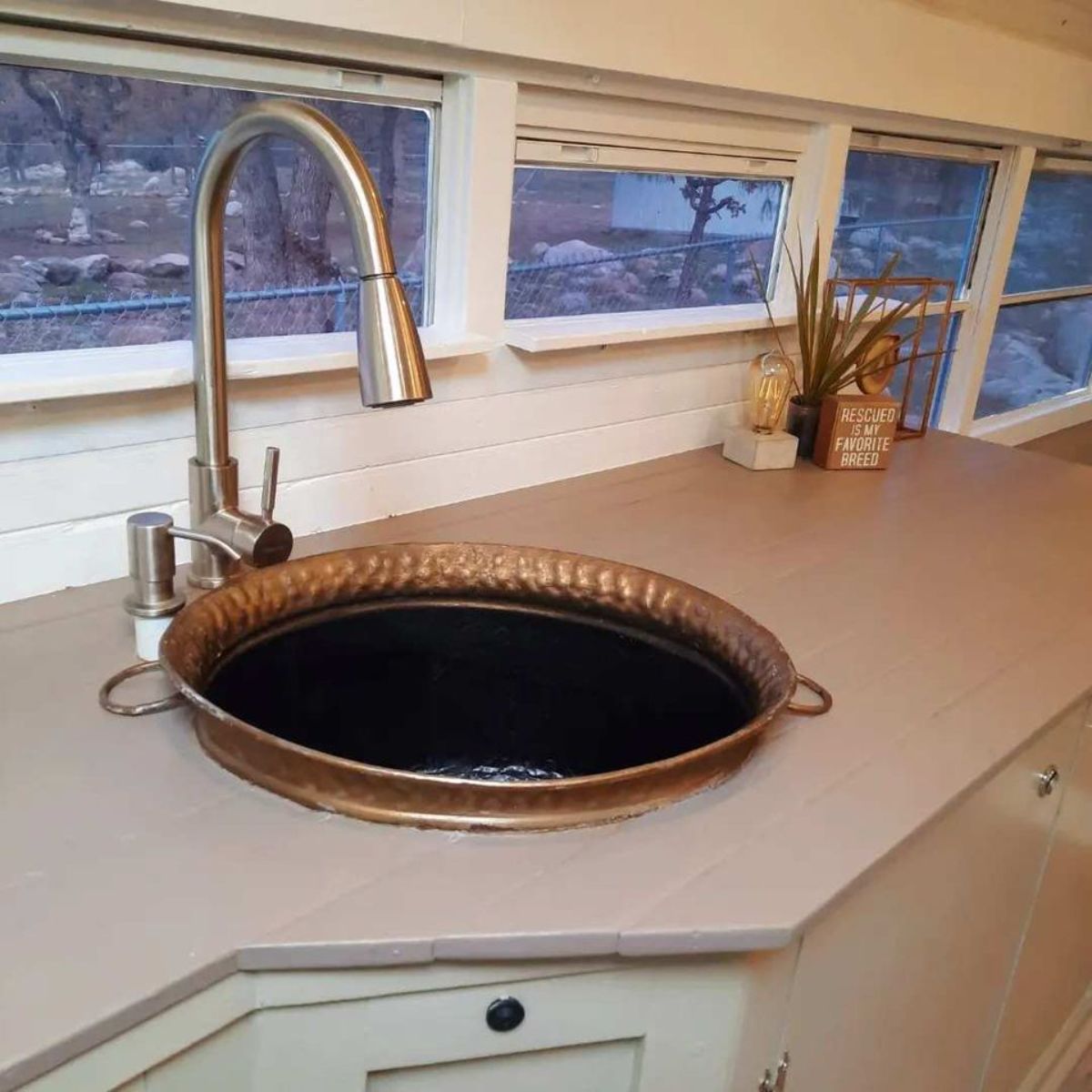 kitchen countertop with sink