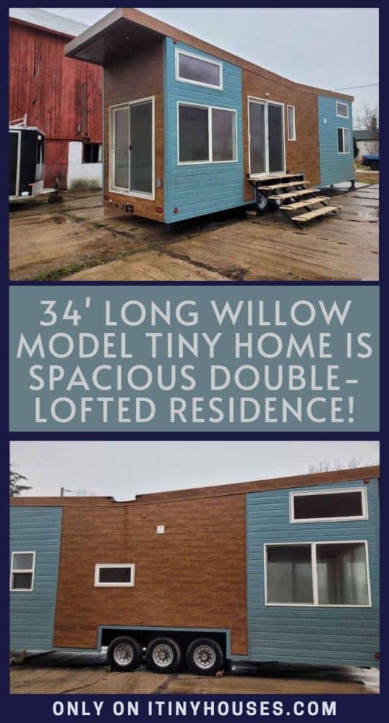 34' Long Willow Model Tiny Home is Spacious Double-Lofted Residence! PIN (1)