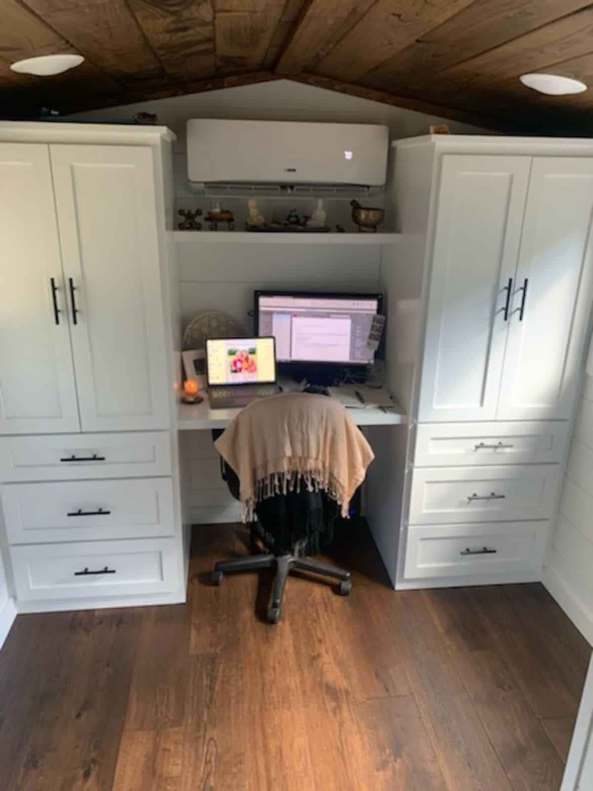 huge office area with wardrobe can be your another sleeping area