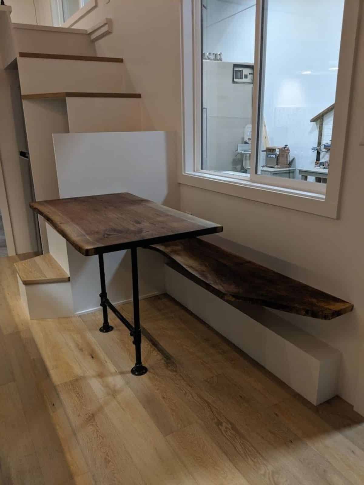 dining table with huge window
