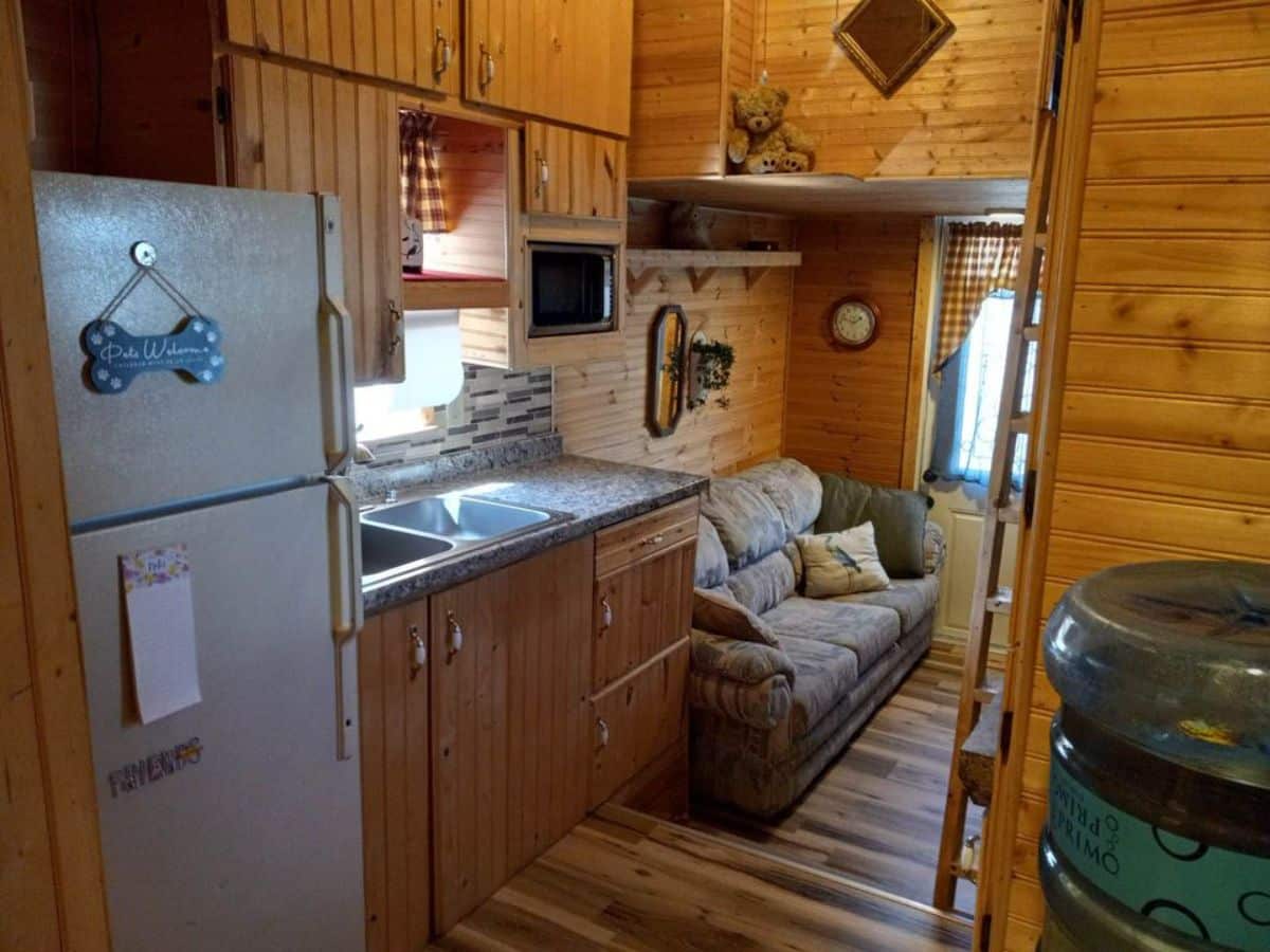 kitchen area of tiny house in Florida
