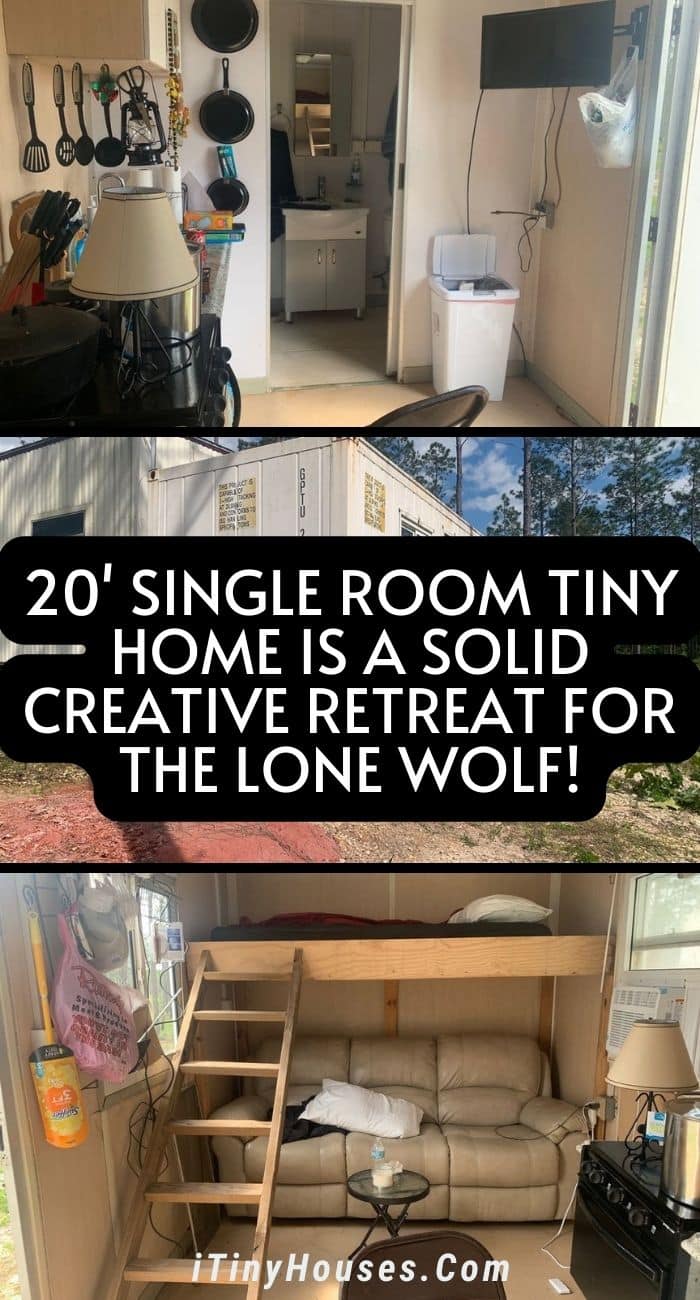 20' Single Room Tiny Home Is A Solid Creative Retreat For The Lone Wolf ...