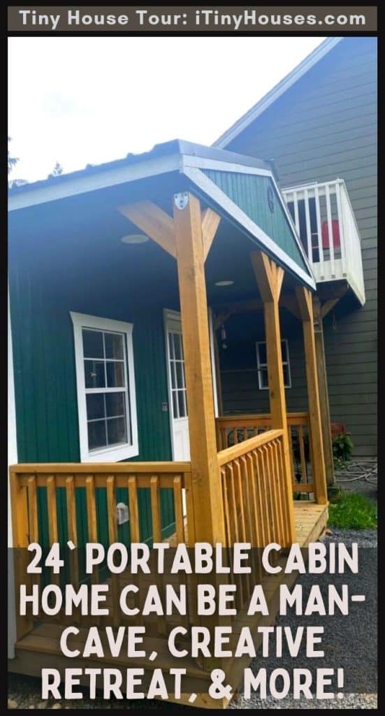 24' Portable Cabin Home Can Be a Man-cave, Creative Retreat, & More! PIN (3)