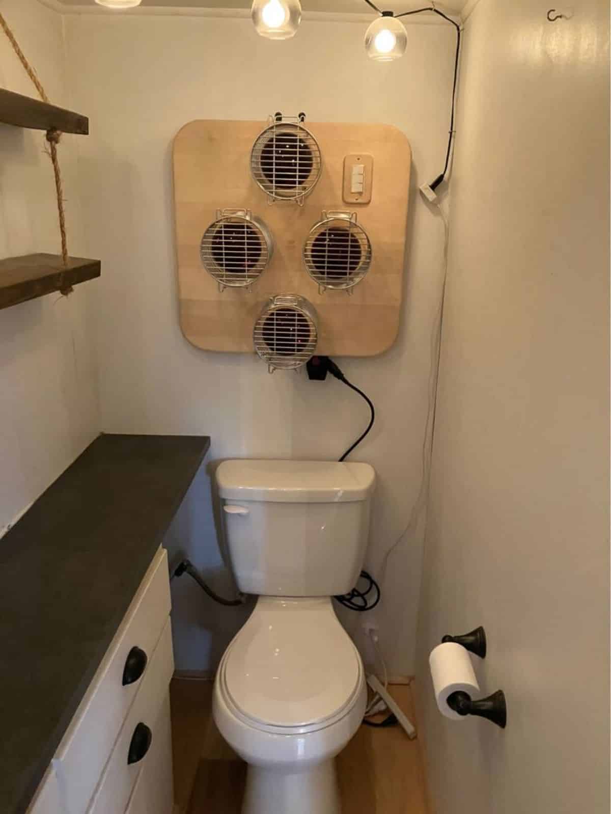 standard toilet in bathroom