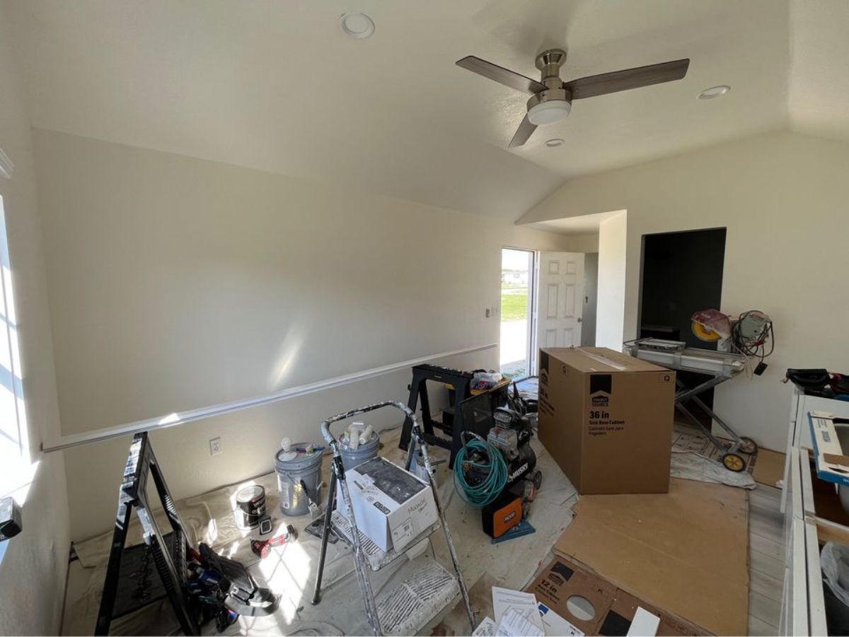 huge open area with white walls under renovation