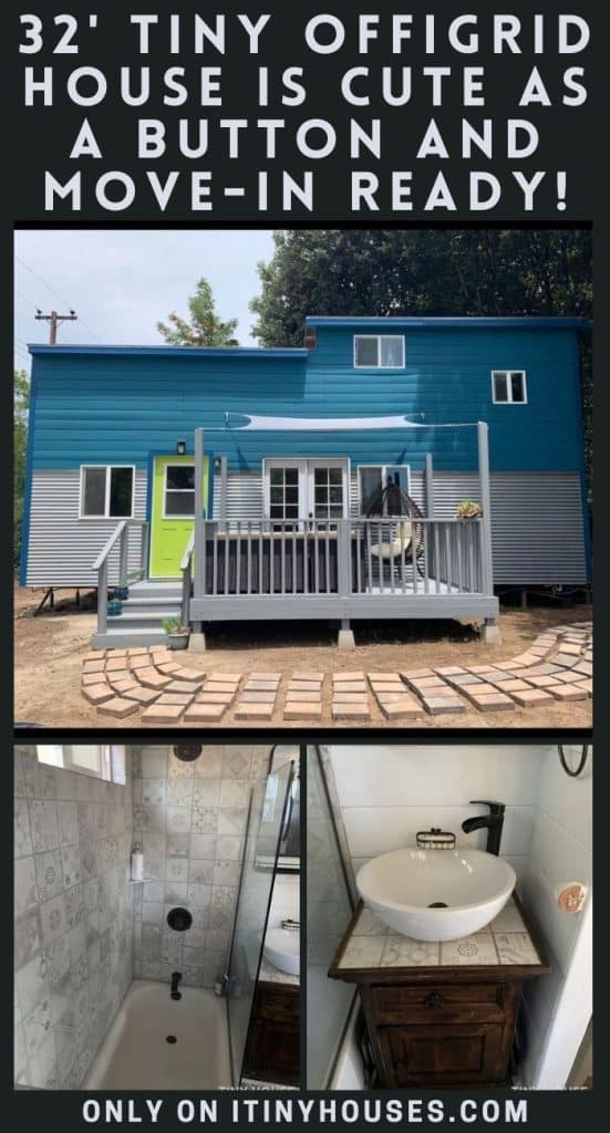 32' Tiny Offgrid House Is Cute As a Button And Move-in Ready! PIN (1)