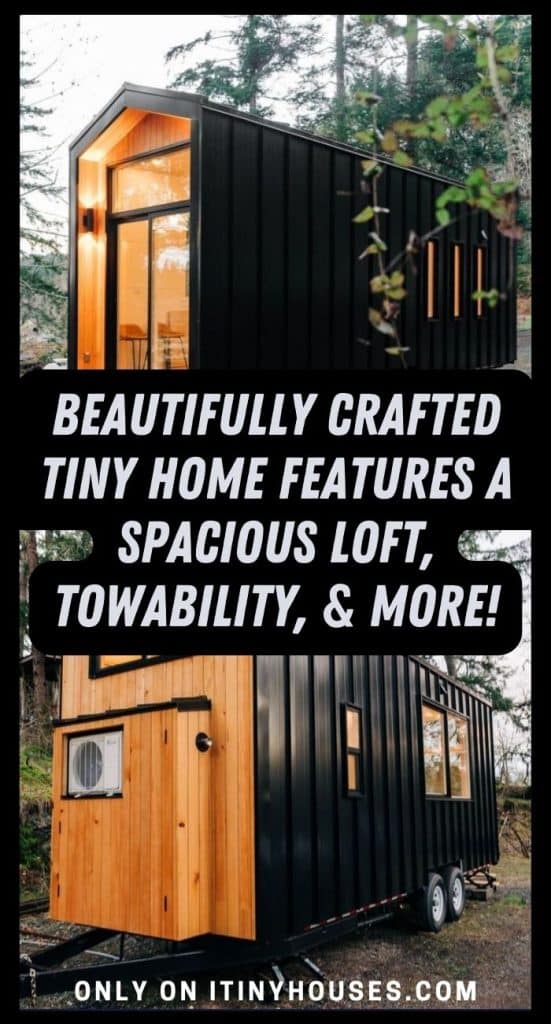 Beautifully Crafted Tiny Home Features a Spacious Loft, Towability, & More! PIN (2)