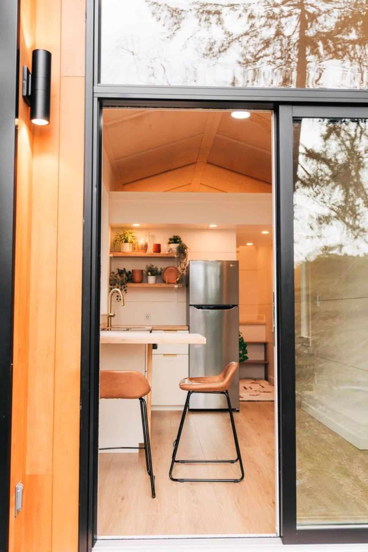 main door of beautifully crafted tiny home
