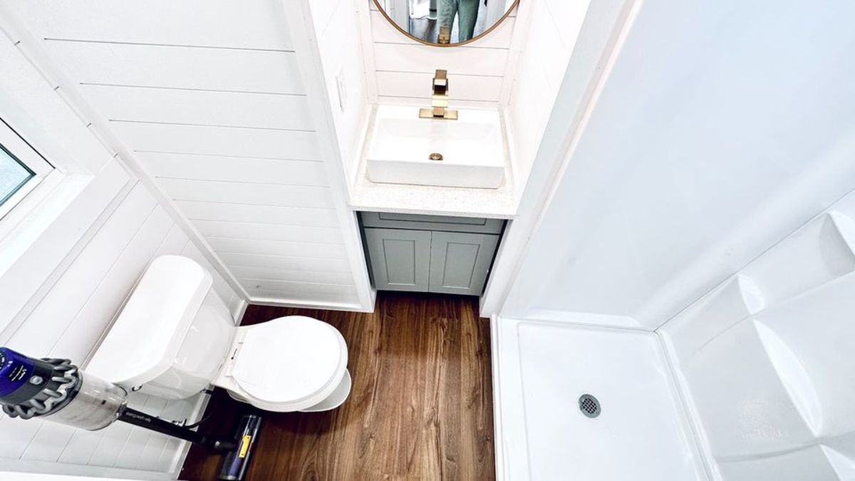 strategically designed bathroom of NOAH certified lofted home