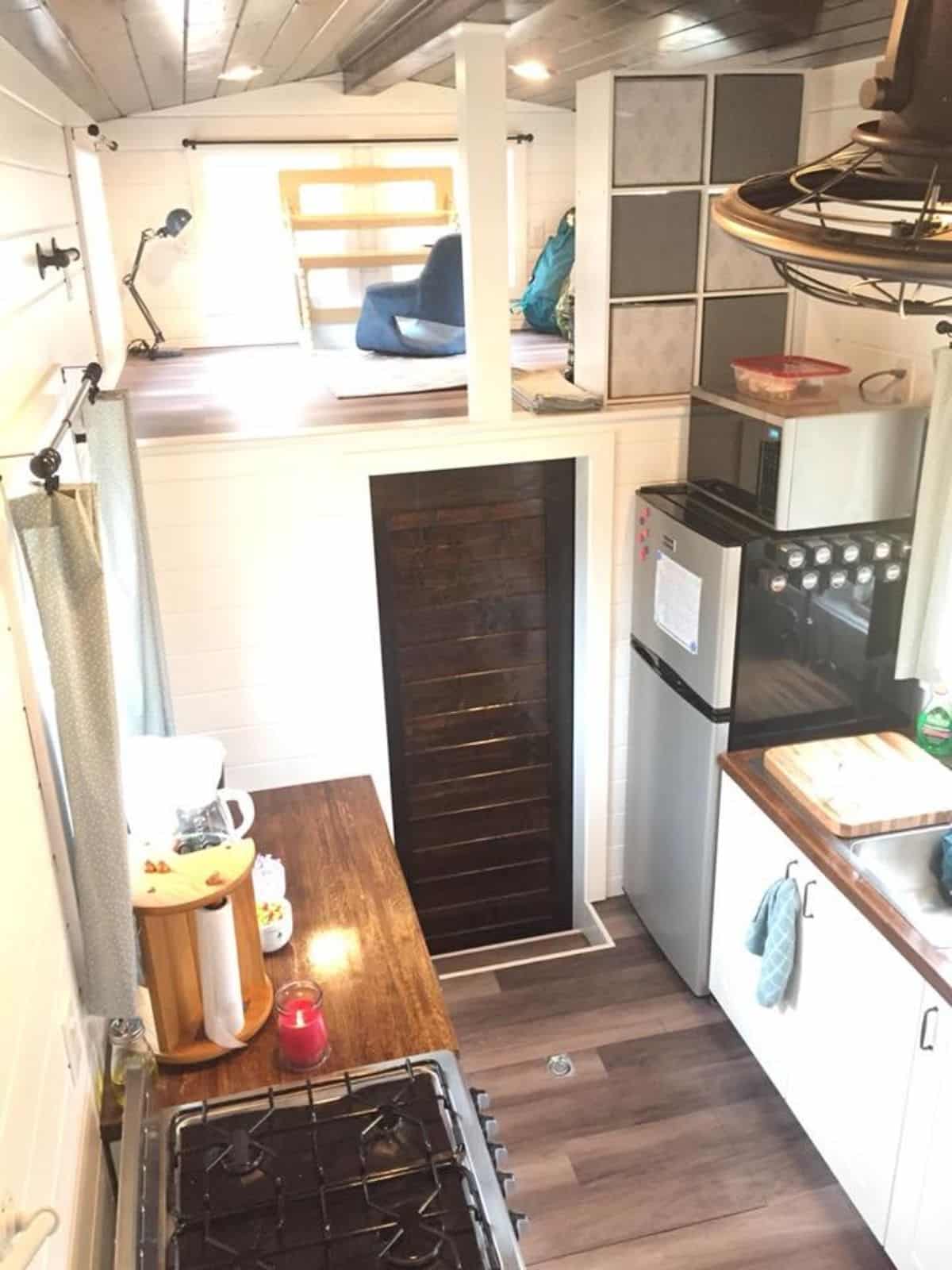 all the essential appliances present in the kitchen of Noah certified tiny house