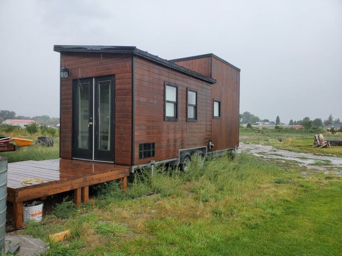 stunning exterior of portable micro house
