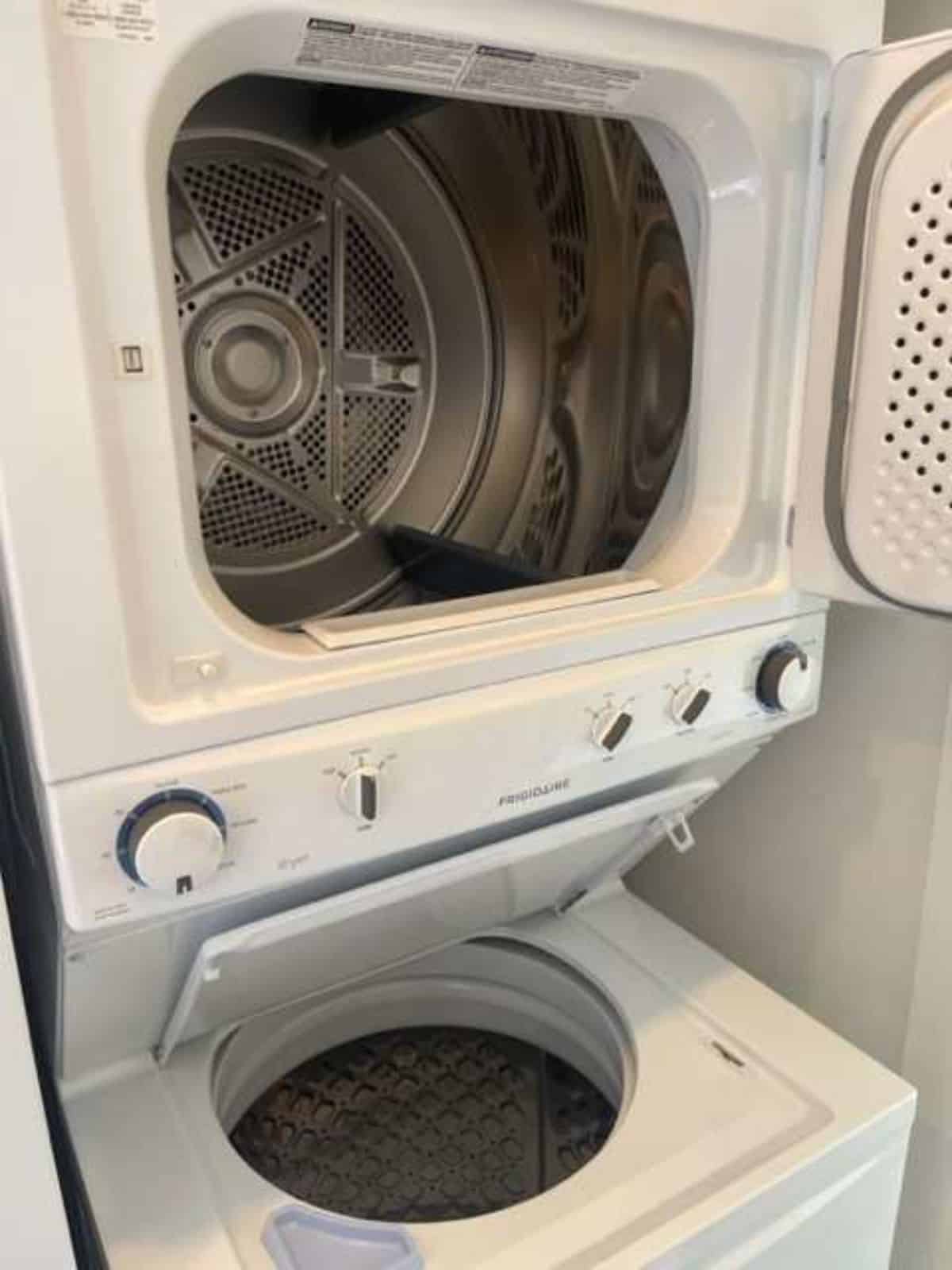 washer dryer combo included in the deal of tiny home with a loft
