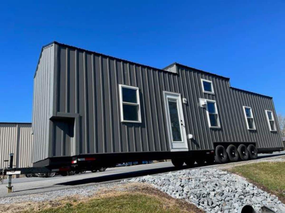 main entrance and stunning exterior of NOAH Certified Tiny Home