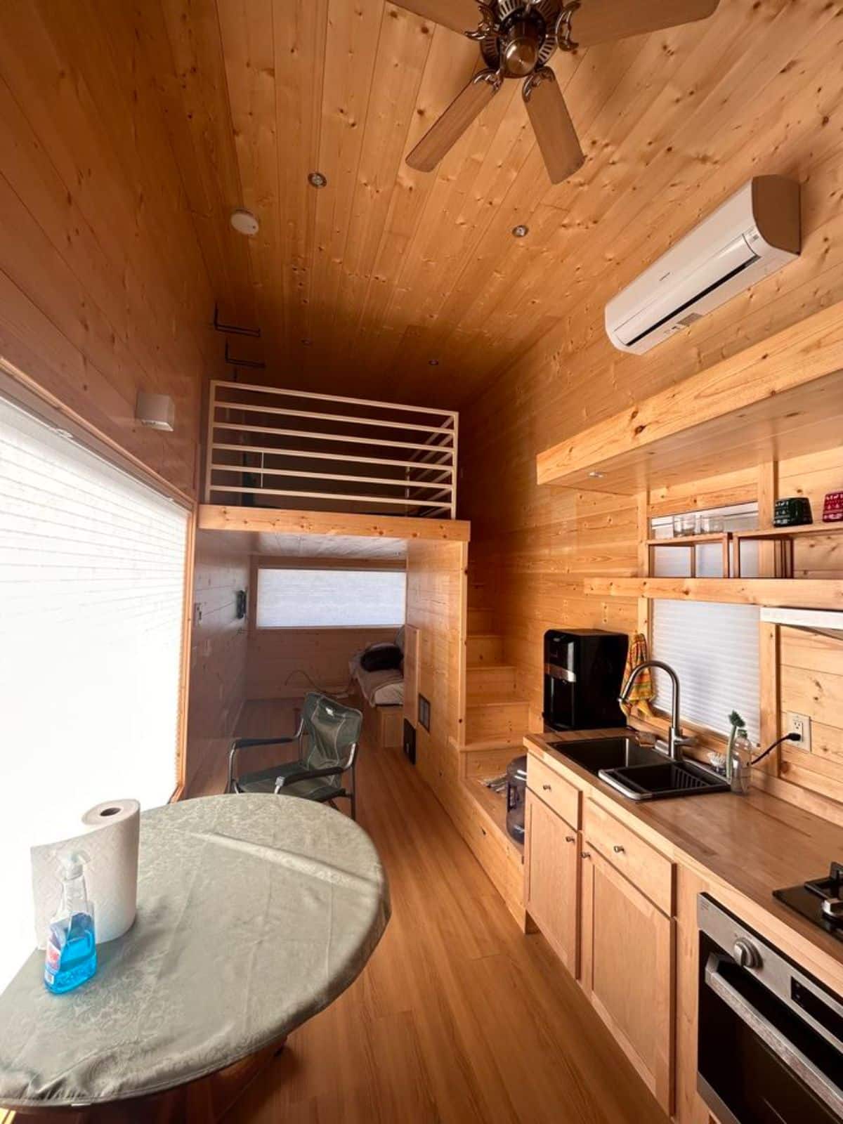 full length wooden interiors of certified tiny home
