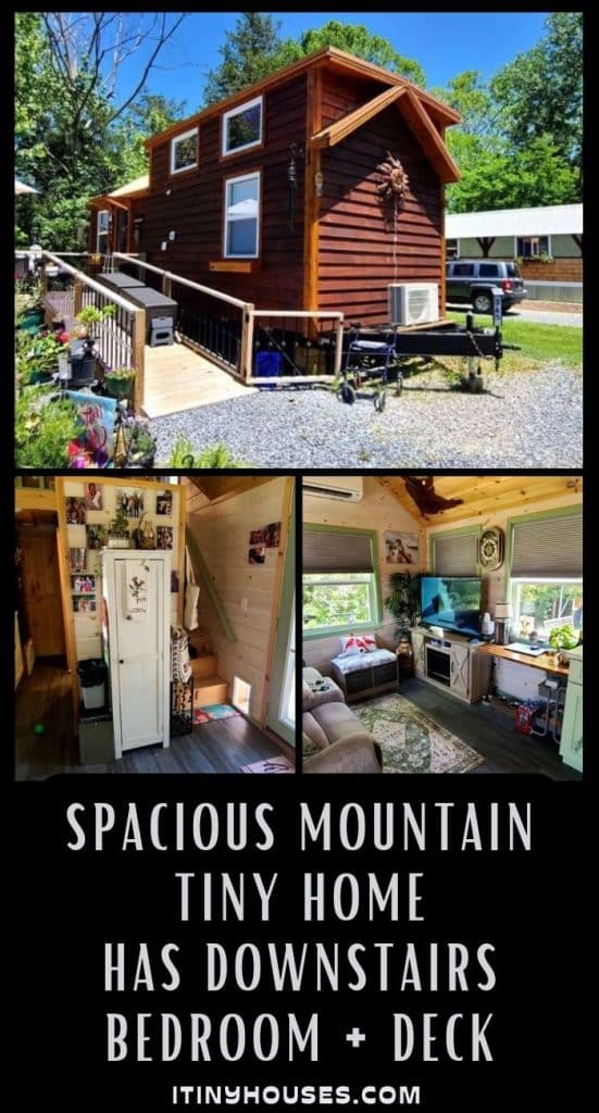 Spacious Mountain Tiny Home Has Downstairs Bedroom + Deck PIN (1)