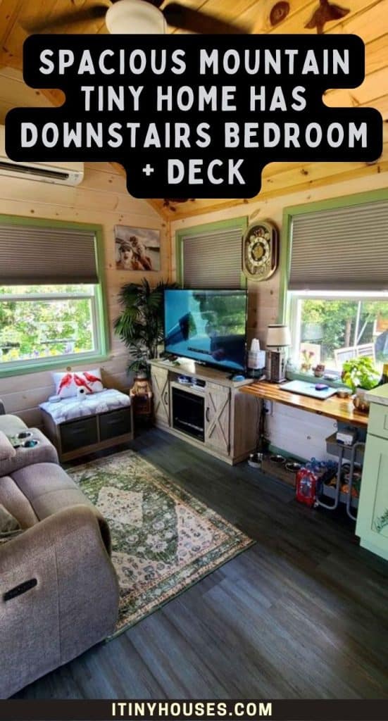 Spacious Mountain Tiny Home Has Downstairs Bedroom + Deck PIN (3)