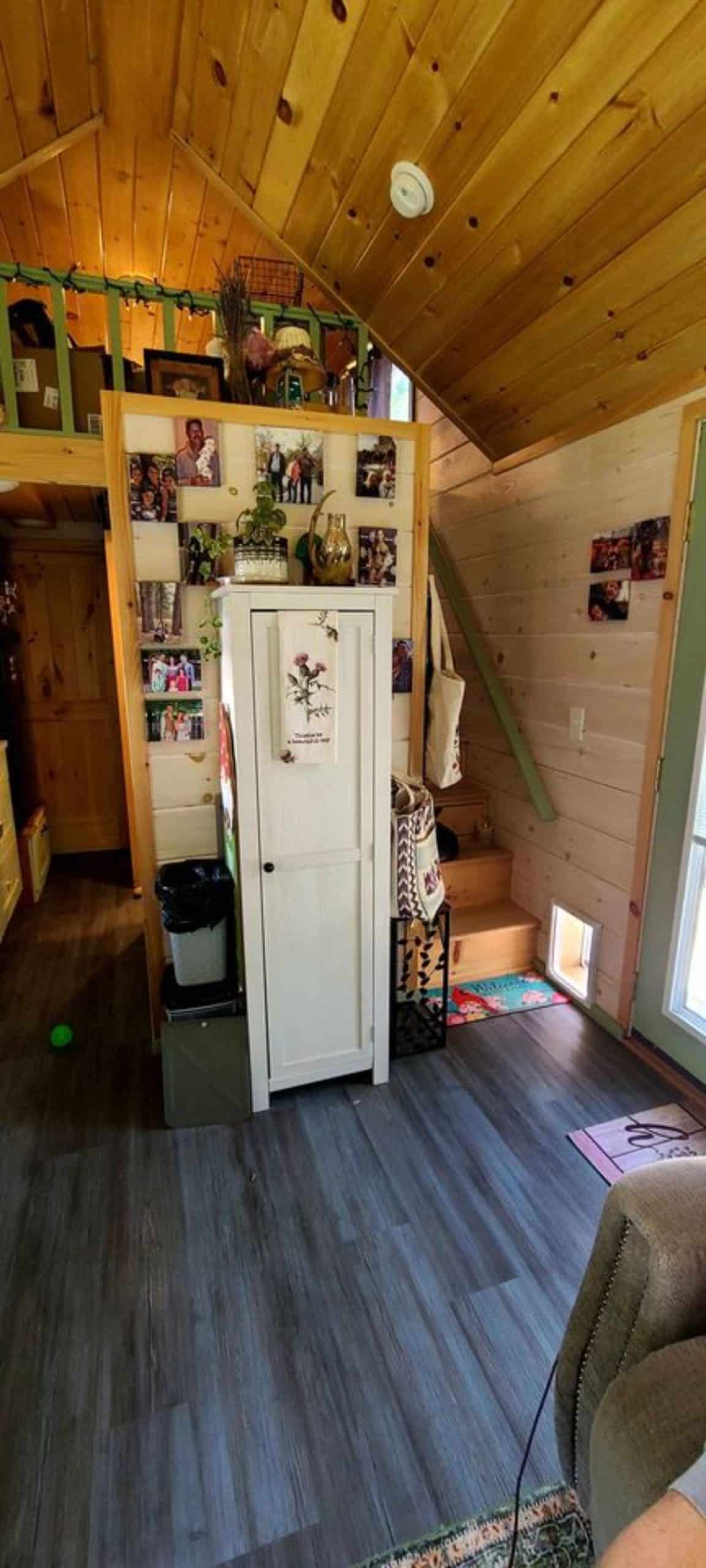 full length interiors of mountain tiny home