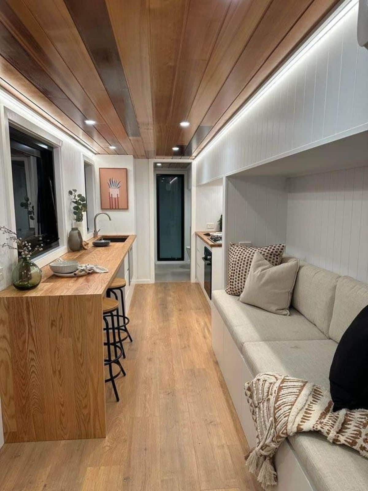 full length interiors of Australian tiny home