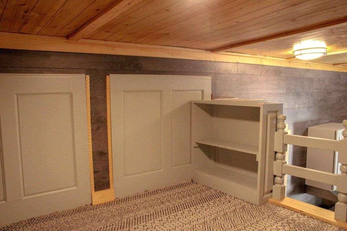 loft of beautiful tiny house is very spacious