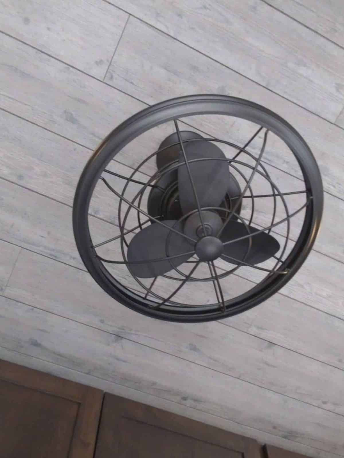 custom crafted fan in the living area