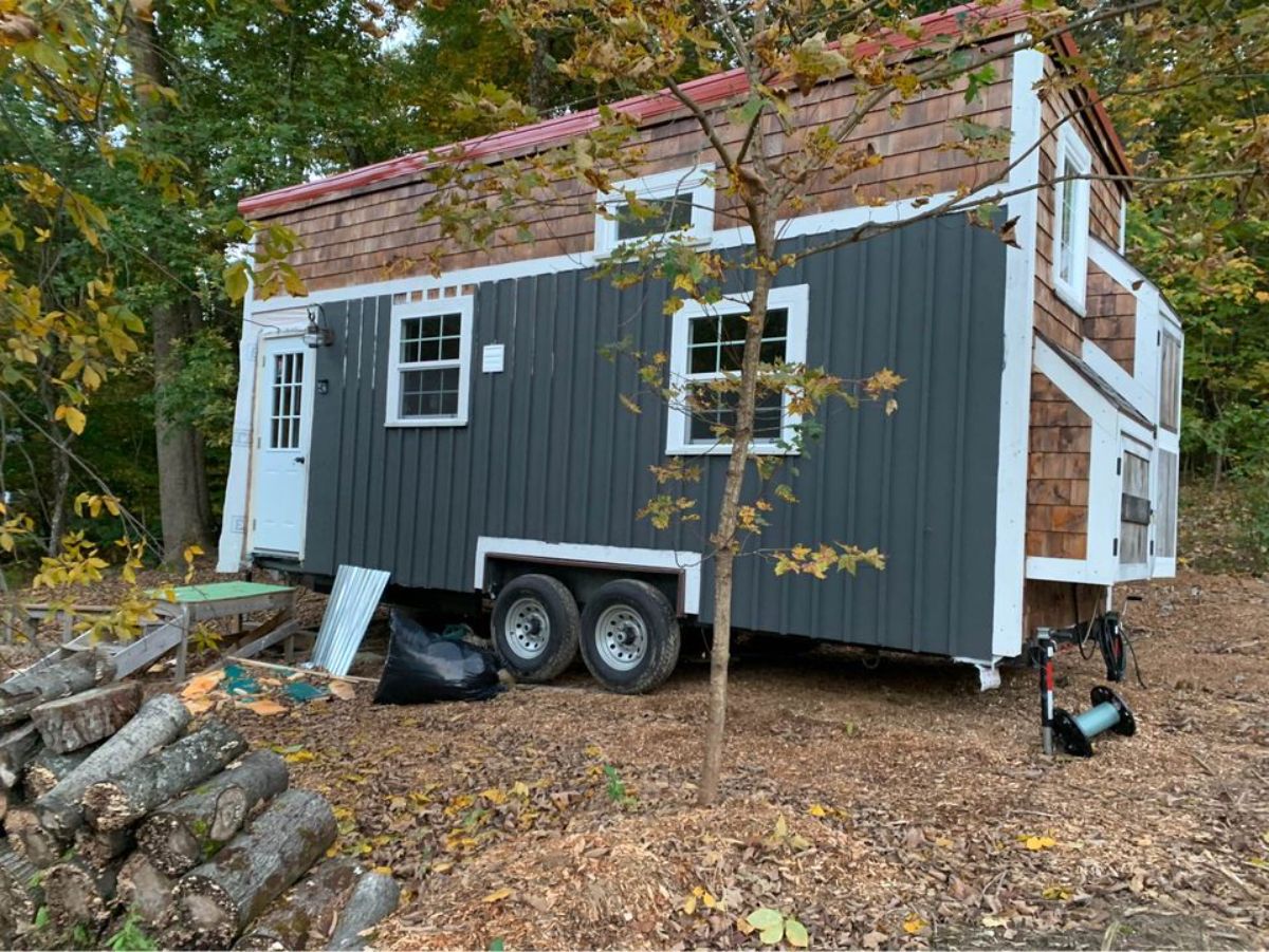 stunning exterior of handcrafted tiny home