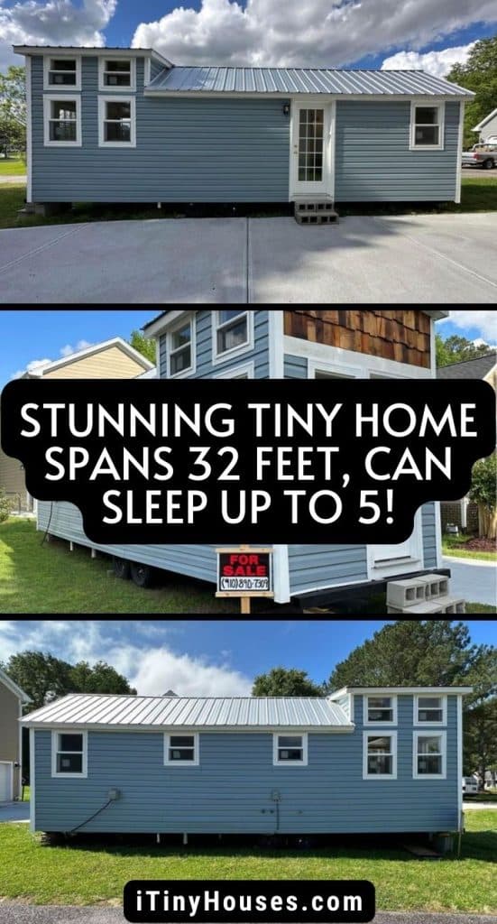 Stunning Tiny Home Spans 32 Feet, Can Sleep up to 5! PIN (1)