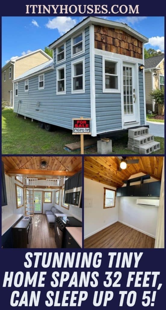 Stunning Tiny Home Spans 32 Feet, Can Sleep up to 5! PIN (2)
