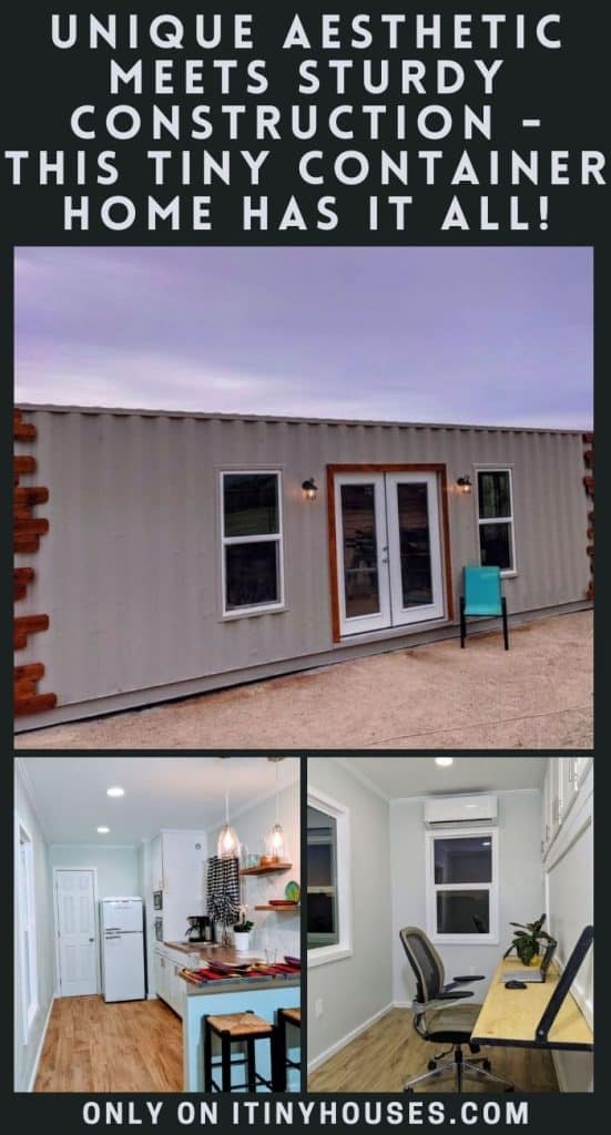 Unique Aesthetic Meets Sturdy Construction - This Tiny Container Home Has It All! PIN (1)