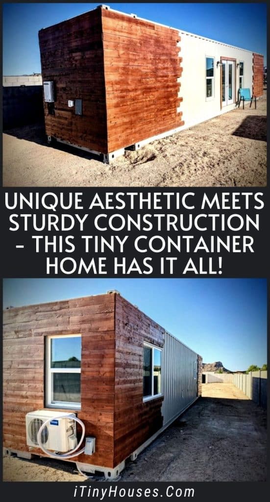 Unique Aesthetic Meets Sturdy Construction - This Tiny Container Home Has It All! PIN (3)
