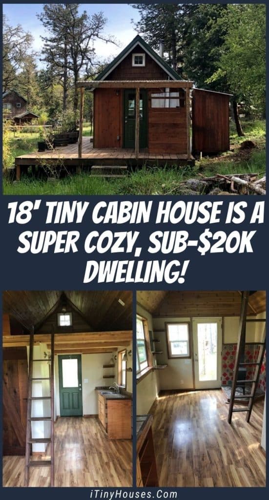 18' Tiny Cabin House Is a Super Cozy, Sub-$20K Dwelling! PIN (1)