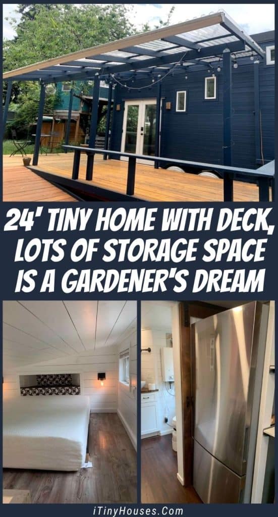 24' Tiny Home With Deck, Lots of Storage Space is a Gardener's Dream PIN (1)